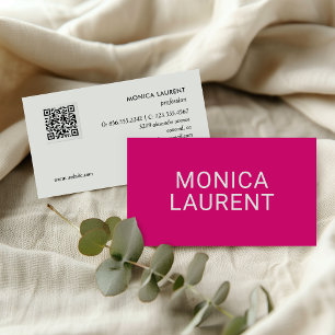 VETNAAM QR CODE LOGO SOCIALE PICTOGRAMMEN HOT PINK VISITEKAARTJE