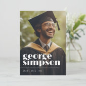 Vetnaam Script Grad Afstuderen Twee Foto Aankondiging (Staand voorkant)