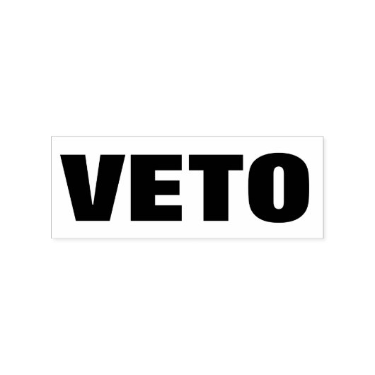 VETO RUBBERSTEMPEL (Gestempeld)