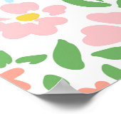 Vetor naadloos kleurig floranje patroon op wit poster (Hoek)