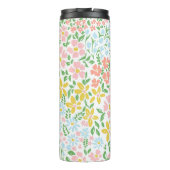 Vetor naadloos kleurig floranje patroon op wit thermosbeker (Achterkant)
