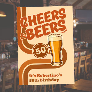Vetore Trouwlijn Cheers & Beers 50ste Verjaardag Kaart