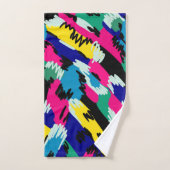 Vetoude Abstracte kunst in primaire kleuren Bad Handdoek (Handdoek)