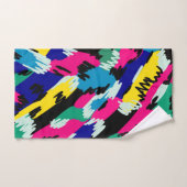 Vetoude Abstracte kunst in primaire kleuren Bad Handdoek (Handdoek)