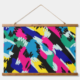 Vetoude Abstracte kunst in primaire kleuren Hangend Wandkleed