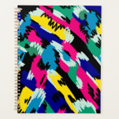 Vetoude Abstracte kunst in primaire kleuren Planner (Voorkant)