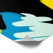 Vetoude Abstracte kunst in primaire kleuren Poster (Hoek)