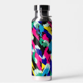 Vetoude Abstracte kunst in primaire kleuren Waterfles (Links)