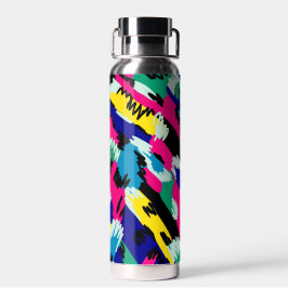 Vetoude Abstracte kunst in primaire kleuren Waterfles