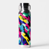 Vetoude Abstracte kunst in primaire kleuren Waterfles (Voorkant)