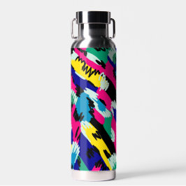 Vetoude Abstracte kunst in primaire kleuren Waterfles