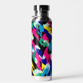 Vetoude Abstracte kunst in primaire kleuren Waterfles (Rechts)