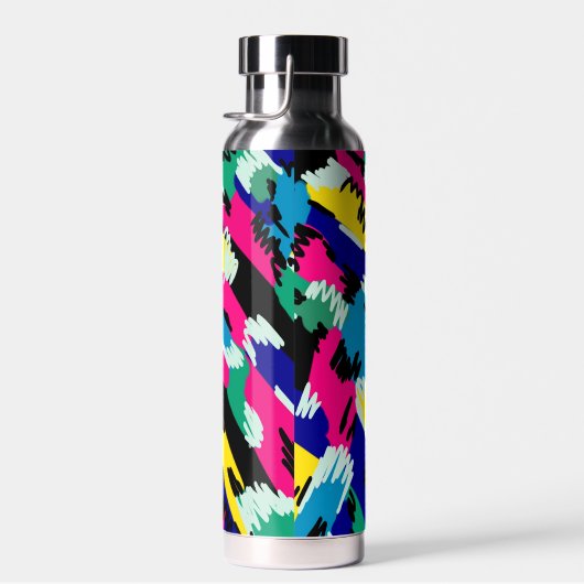 Vetoude Abstracte kunst in primaire kleuren Waterfles (Rechts)