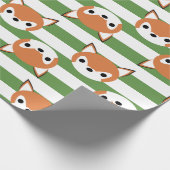 Vetoxes en groene strepen cadeaupapier (Hoek)