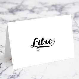 Vetpenseel Schrift C Swash Naam Plaatskaarten Kaart