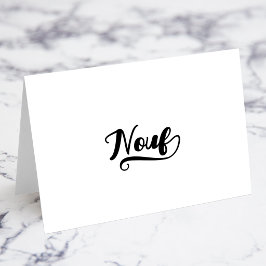 Vetpenseel Schrift F Swash Naam Plaatskaarten Kaart