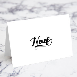 Vetpenseel Schrift F Swash Naam Plaatskaarten Kaart