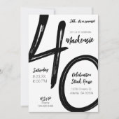 Vetpenseelstreek 40th Birthday Surprise Party Kaart (Voorkant)