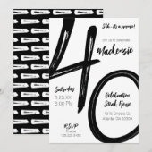 Vetpenseelstreek 40th Birthday Surprise Party Kaart (Voorkant / Achterkant)