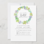 vetplant | BABY SHOWER WATERVERF Kaart (Voorkant)