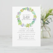vetplant | BABY SHOWER WATERVERF Kaart (Staand voorkant)
