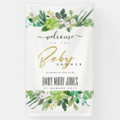 VETPLANT BLAADWIJZE WATERVERF BABY SHOWER WELKOM SPANDOEK (Verticaal)