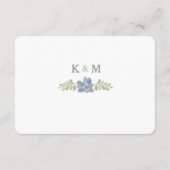 Vetplant Boeket Bloemige Bruilofts Ontvangstkaart Informatiekaartje (Achterkant)