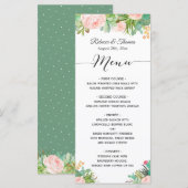 Vetplant Cactus Planten Bloem Bruiloftsmenu Menu (Voorkant / Achterkant)