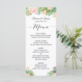 Vetplant Cactus Planten Bloem Bruiloftsmenu Menu (Staand voorkant)