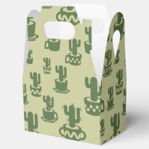 Vetplant cactus silhouet in cups en potten bedankdoosjes