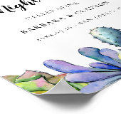 Vetplant cactus Welkom bij de avond voor het feest Poster (Hoek)