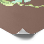 Vetplant groen krans Bruids douche welkom Poster (Hoek)