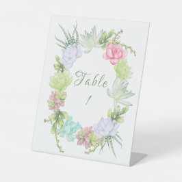 Vetplant groen krans Bruids-shower tafel Reclamebord Met Voetstuk