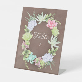 Vetplant groen krans Bruidsmeisjesfeest Tafel Reclamebord Met Voetstuk