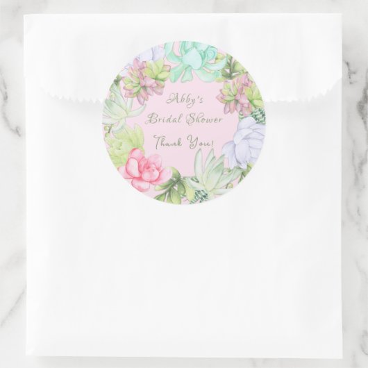 Vetplant groen krans Bruidsmeisjesfeestje Ronde Sticker (Tas)