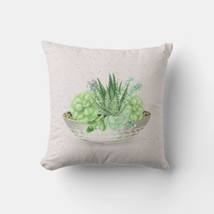 Vetplant in pot op terrazzo kussen