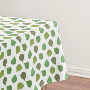 Vetplant Jade Boom Groene Bladeren op Wit Tafelkleed