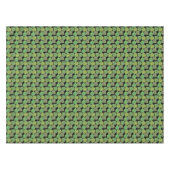 Vetplant Jade Boom Groene Bladeren op Zwart Tafelkleed (Voorkant (Horizontaal))