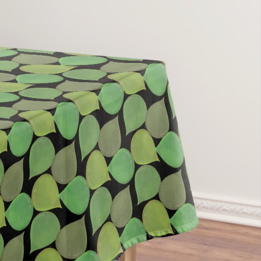 Vetplant Jade Boom Groene Bladeren op Zwart Tafelkleed (Voorbeeld)