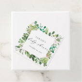 VETPLANT KRANS LOOF WATERVERF BABY SHOWER BEDANKJES LABELS (In situ)