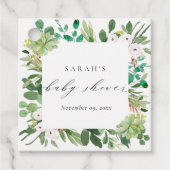 VETPLANT KRANS LOOF WATERVERF BABY SHOWER BEDANKJES LABELS (Voorkant)