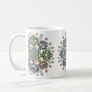 Vetplant mandala patroon koffiemok