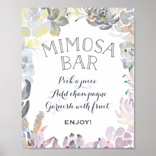 Vetplant Mimosa Bar Bord Poster