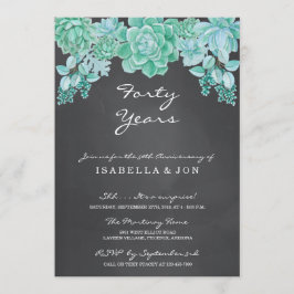 Vetplant op schoolbord Huwelijksjubileumfeest Kaart