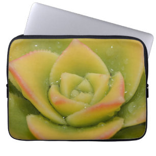 Vetplant Rozet Natuur Botanisch Ontwerp Print Laptop Sleeve