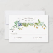 vetplant | Waterverf bruiloft RSVP Kaartje (Voorkant)