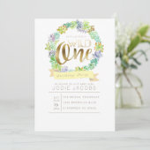 vetplant | Waterverf Eerste Verjaardag Kaart (Staand voorkant)