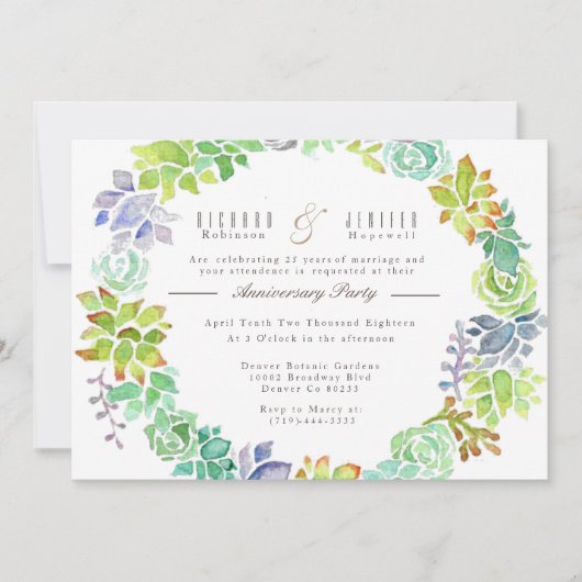 vetplant | Waterverf Jubileum Partij Kaart (Voorkant)