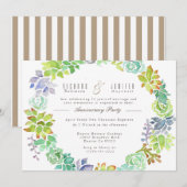 vetplant | Waterverf Jubileum Partij Kaart (Voorkant / Achterkant)