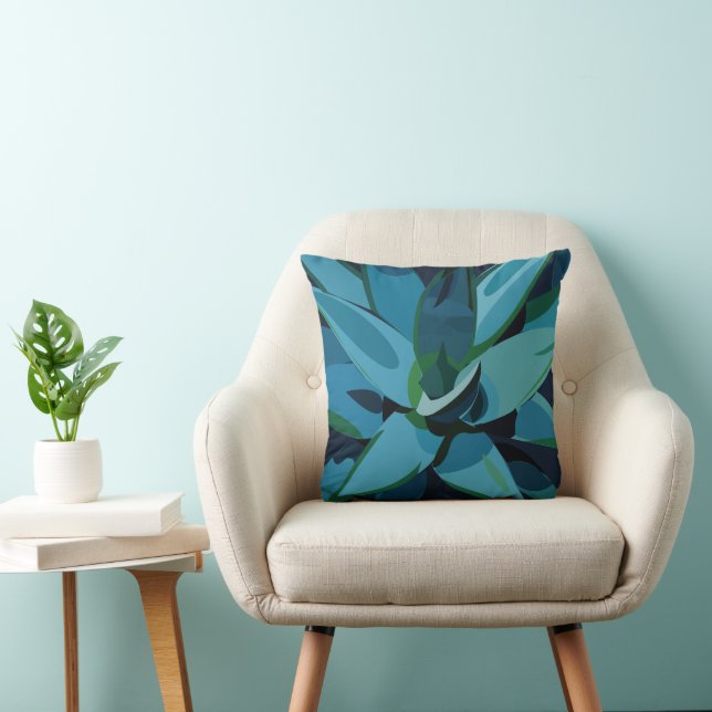 Vetplanten Blauwe Agave Cactus Vetplanten Kussen (Stoel)
